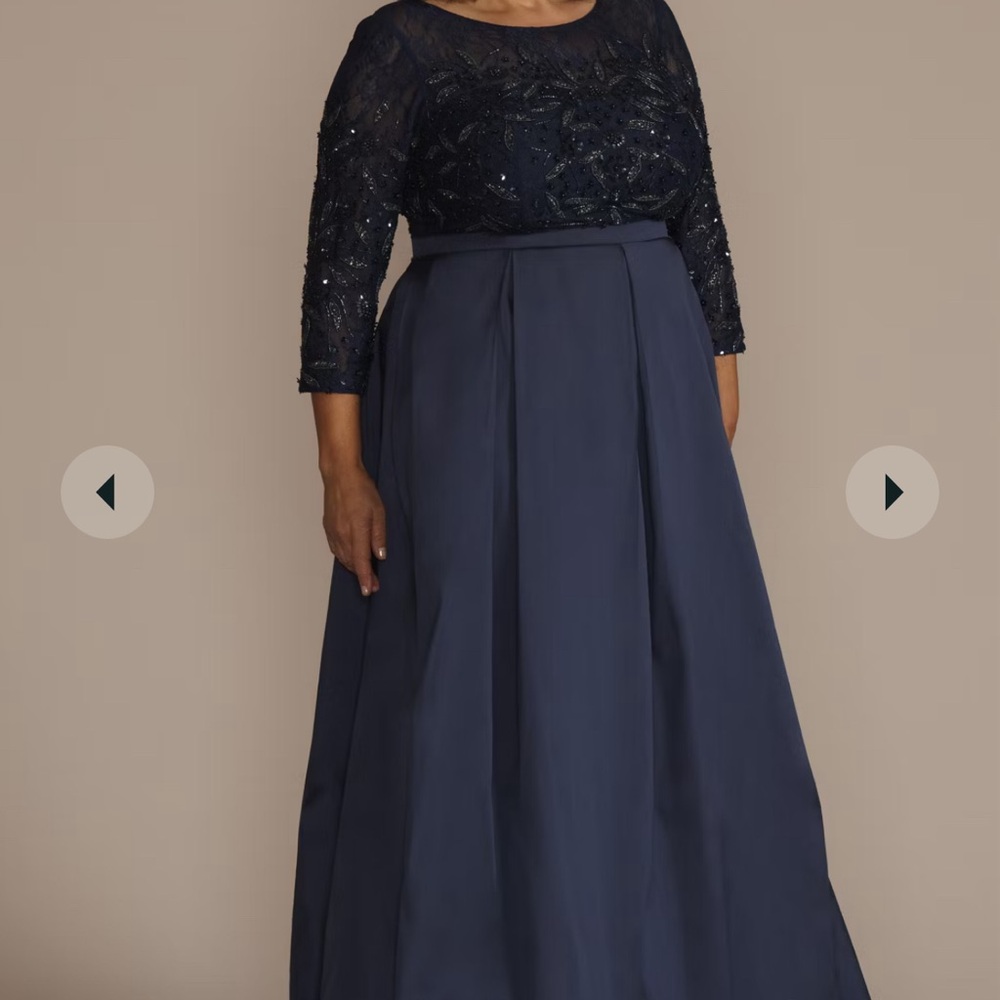 Navy Oleg Cassini Formal Dress 18w